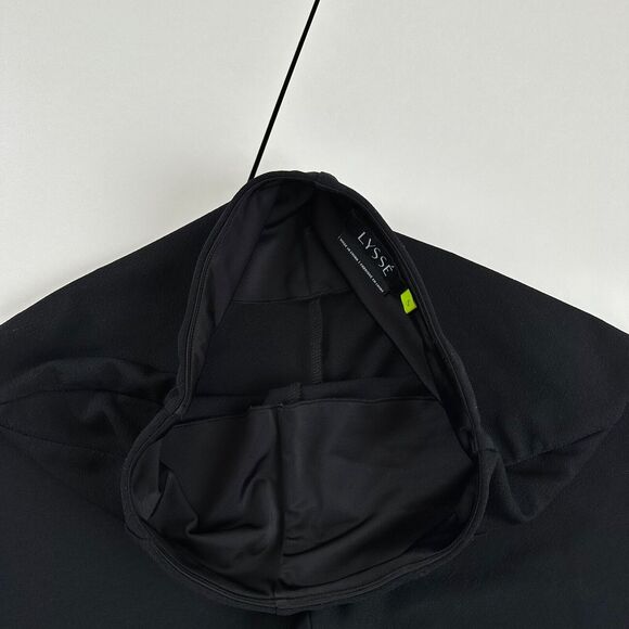 Lysse Black Wide Leg Crop Crochet Crepe Knit Pants Womens Sz S - Picture 9 of 9